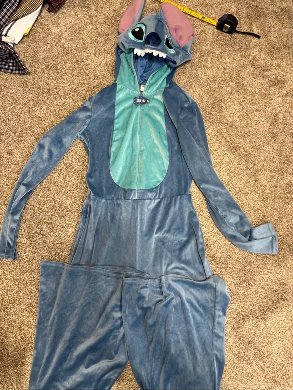 Disney Blue and Aqua Stitch Plush Hooded Costume